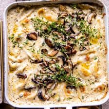 Creamy White Wine Mushroom Stuffed Shells | halfbakedharvest.com