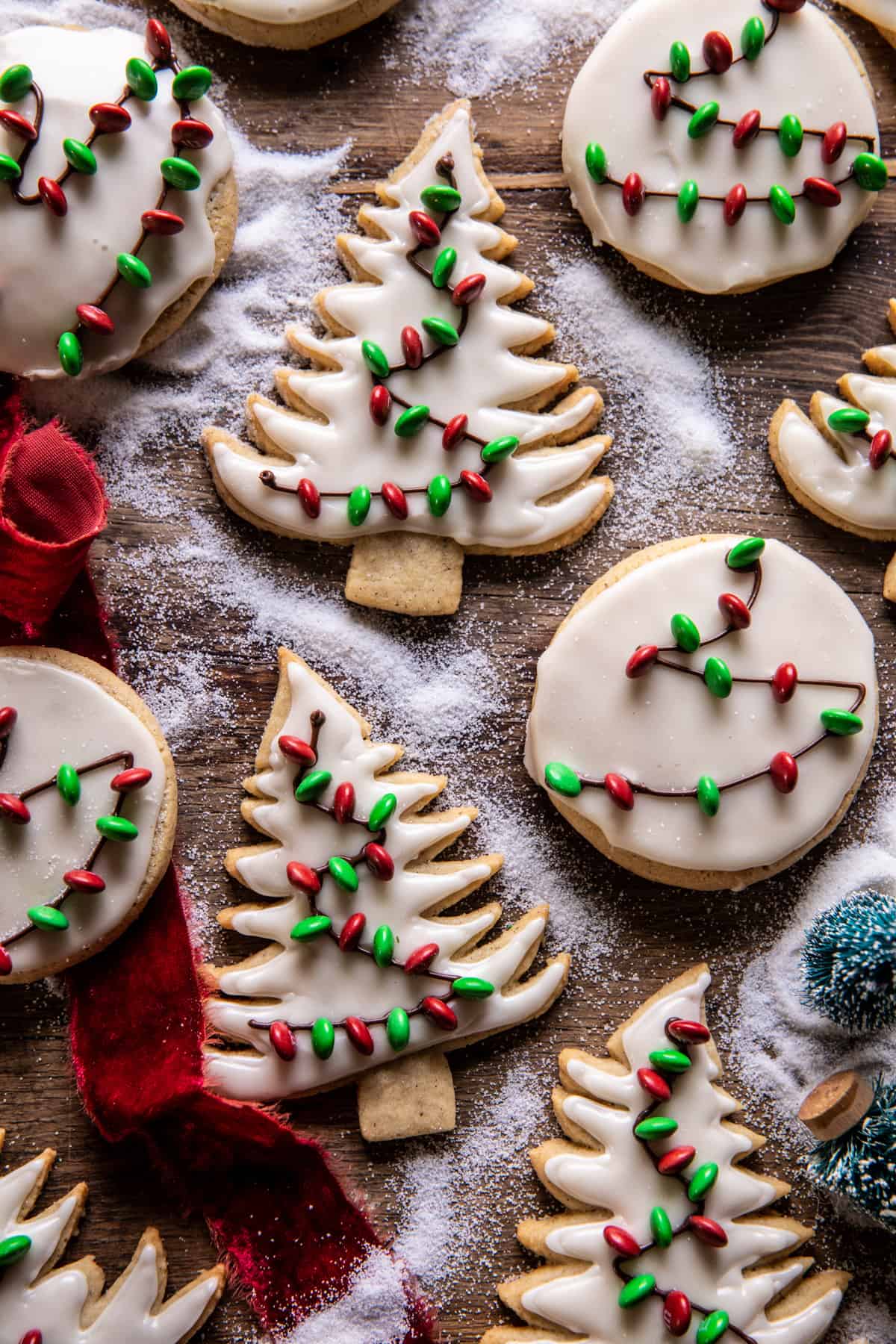 Easy Vanilla Bean Christmas Lights Cookies | halfbakedharvest.com