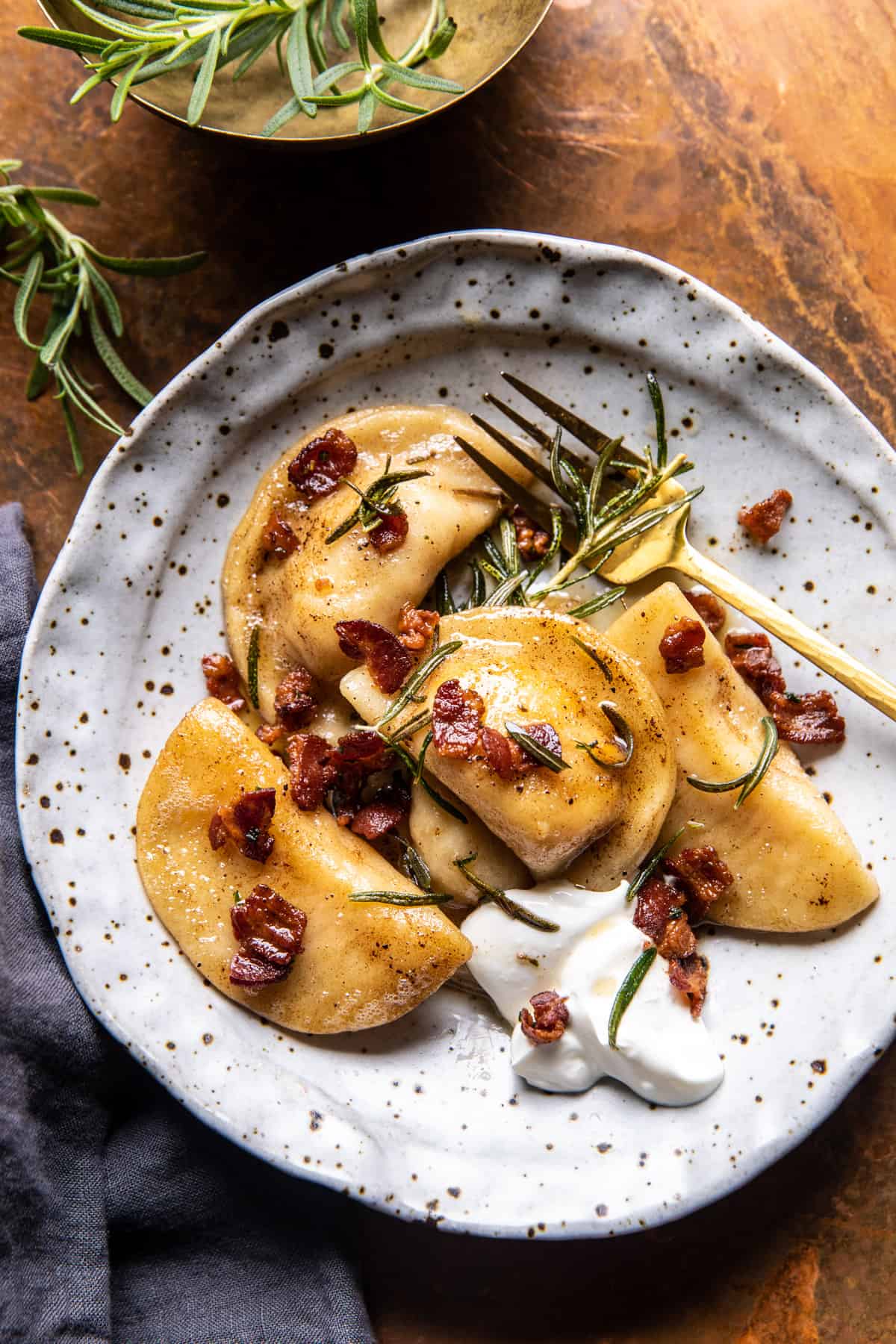 Roasted Garlic Cheddar Pierogi | halfbakedharvest.com