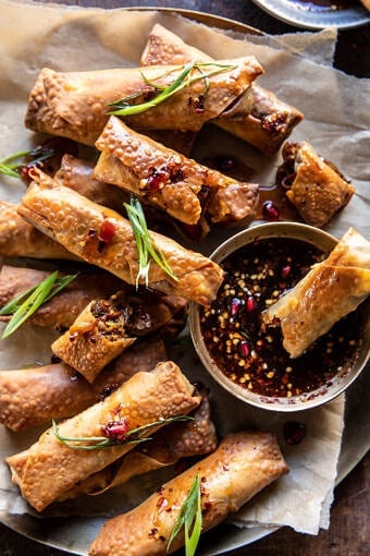 Crispy Sesame Ginger Egg Rolls with Sweet Chili Sauce | halfbakedharvest.com
