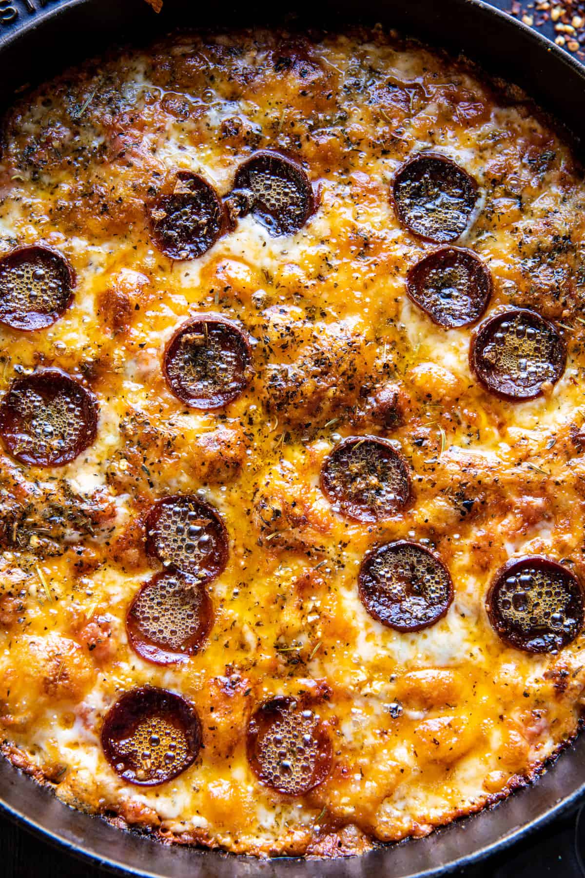 Crispy Tomato Herb Cheese Pan Pizza | halfbakedharvest.com