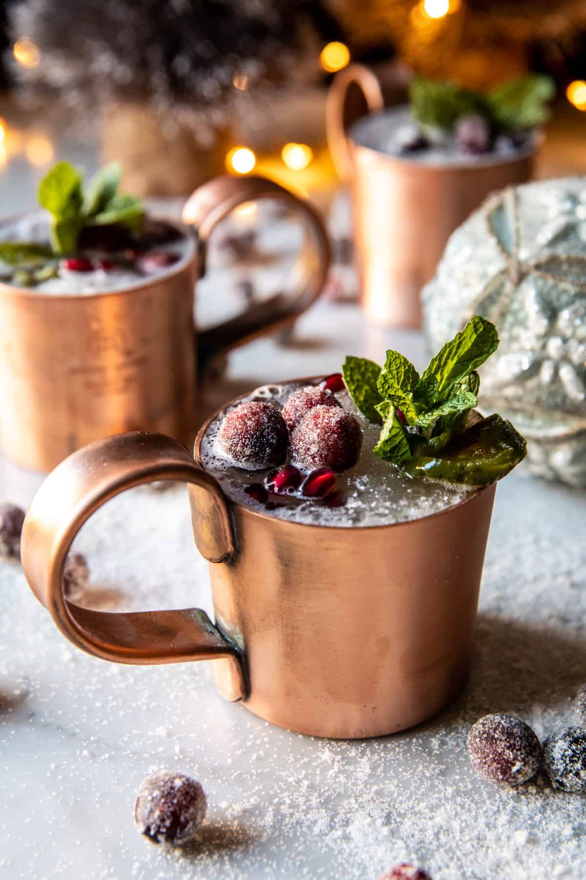 Frosted Spicy Ginger Moscow Mule | halfbakedharvest.com