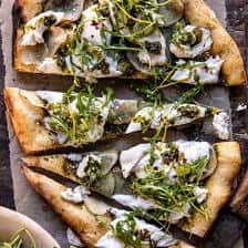 Pesto Potato Burrata Pizza with Spicy Arugula | halfbakedharvest.com