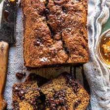 Salty Chocolate Chunk Rye Banana Bread | halfbakedharvest.com