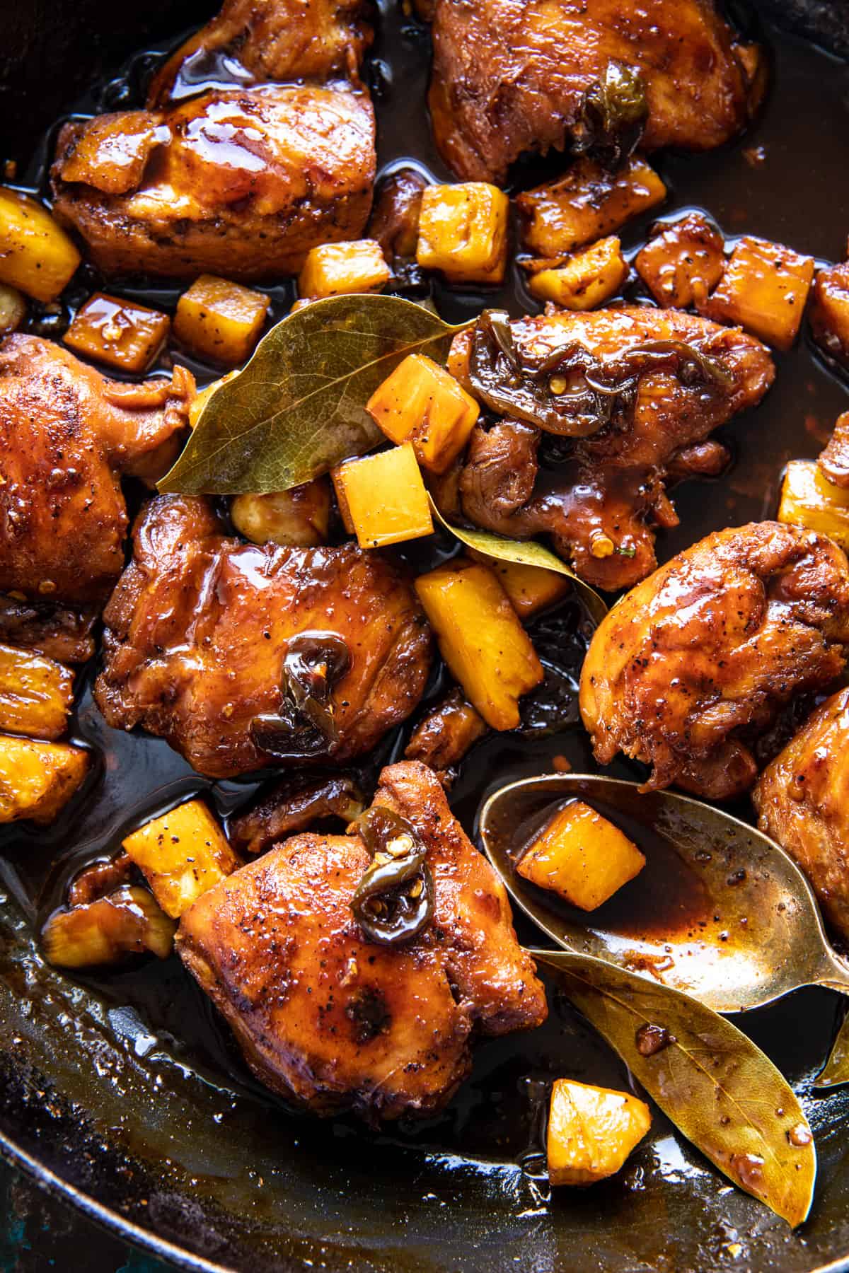 Skillet Chicken Adobo with Coconut Rice | halfbakedharvest.com