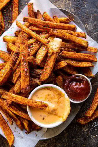Nacho Fries with Chipotle Queso | halfbakedharvest.com
