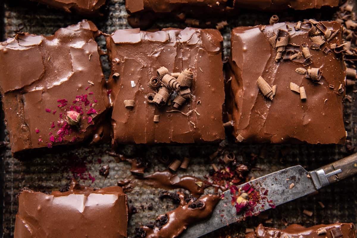 Retro-Style Chocolate Sheet Cake | halfbakedharvest.com