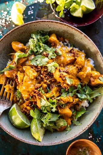 Simple Thai Yellow Chicken Curry with Spicy Garlic Butter | halfbakedharvest.com