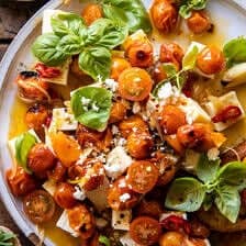 Crumbled Feta and Tomato Basil Vinaigrette Dip | halfbakedharvest.com