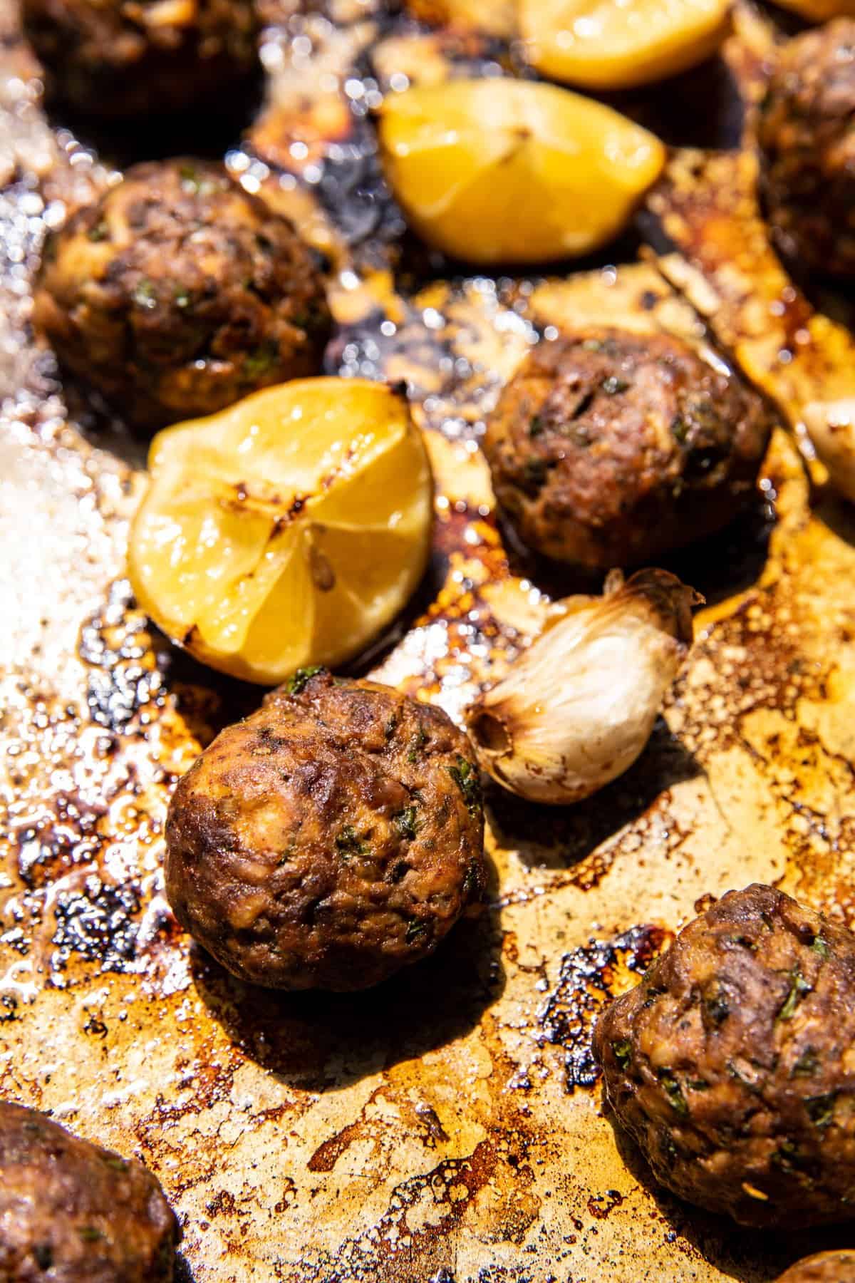 Sheet Pan Greek Meatballs and Tzatziki | halfbakedharvest.com