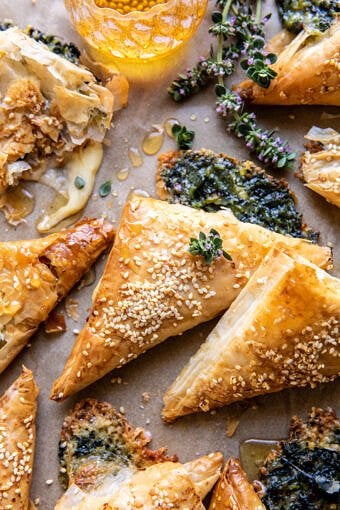 Spinach and Brie Triangles | halfbakedharvest.com