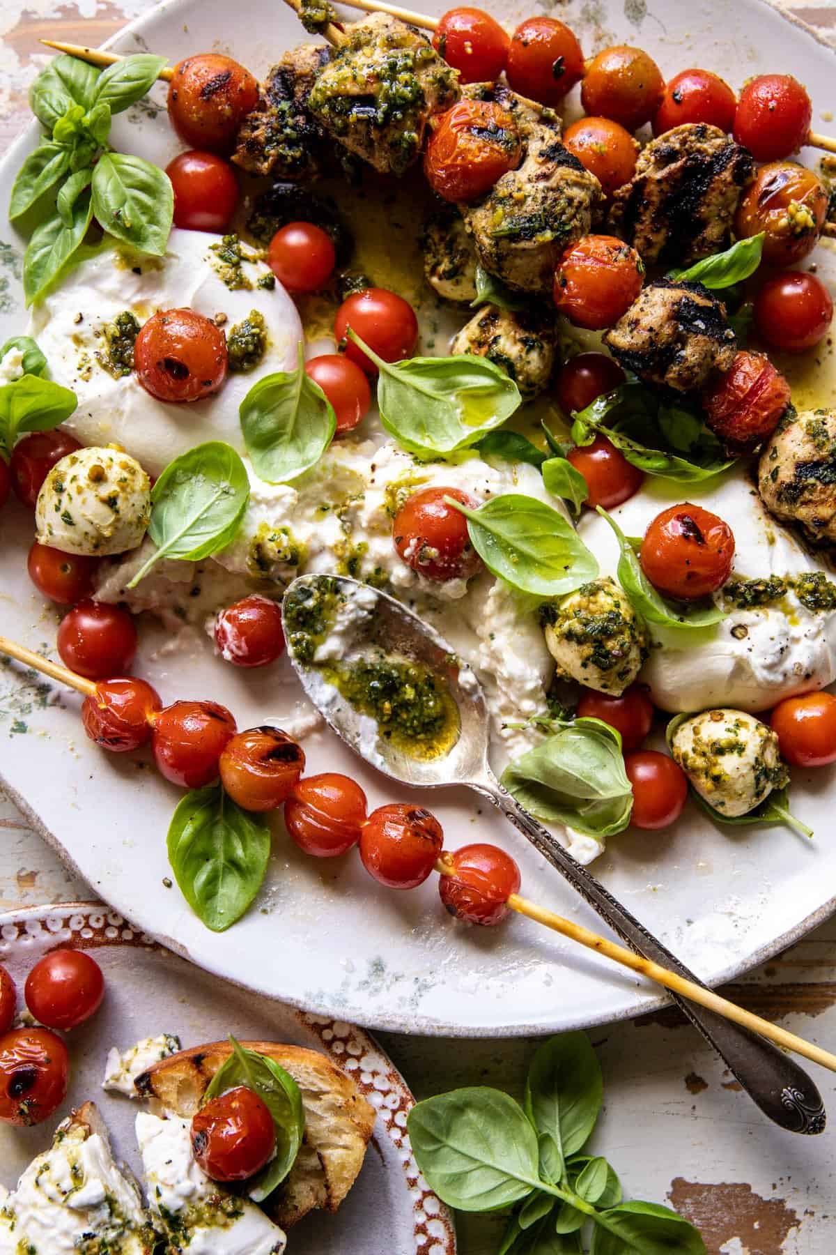 Charred Peppers with Marinated Feta and Tzatziki | halfbakedharvest.com