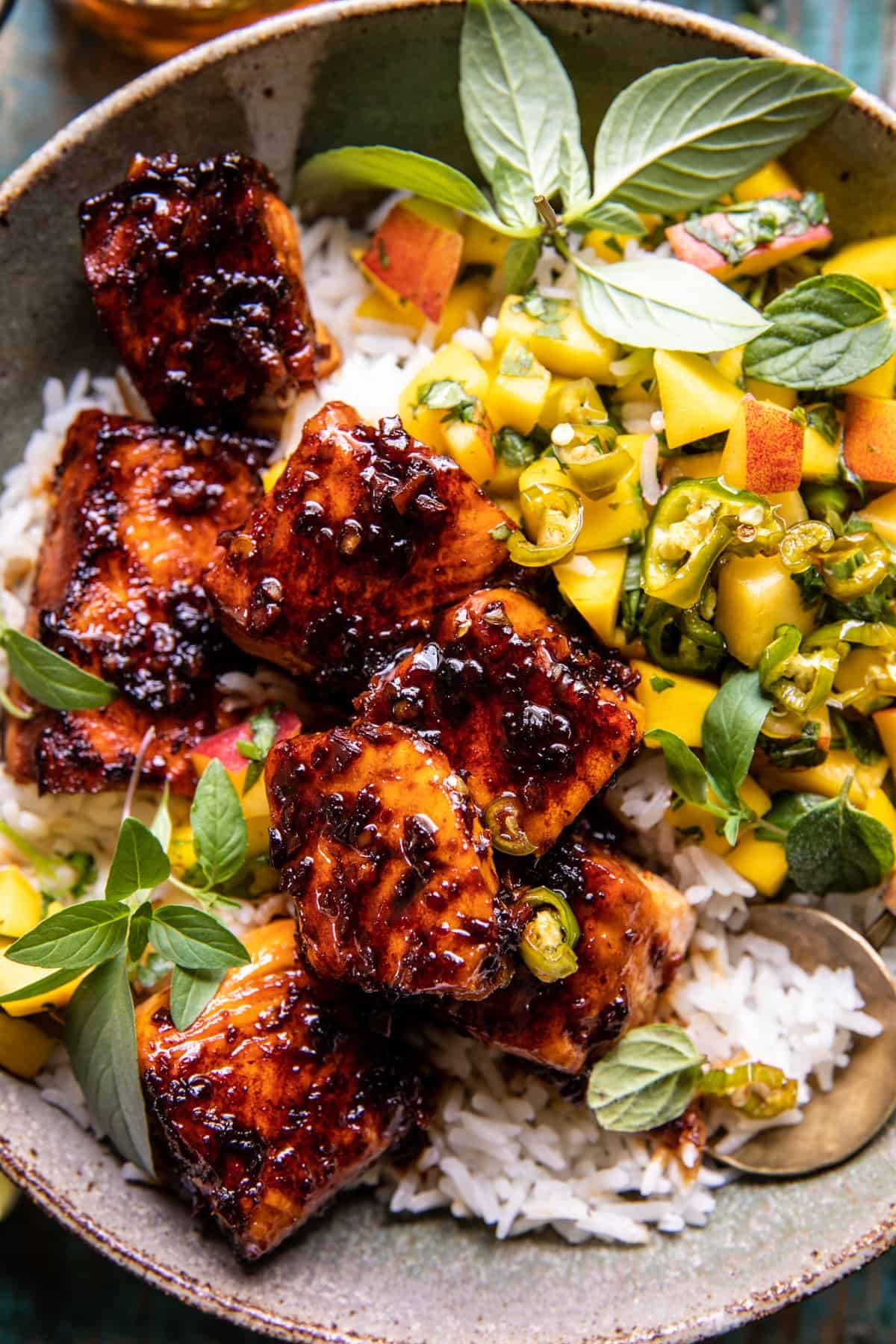 Crispy Honey Ginger Salmon Bowl | halfbakedharvest.com