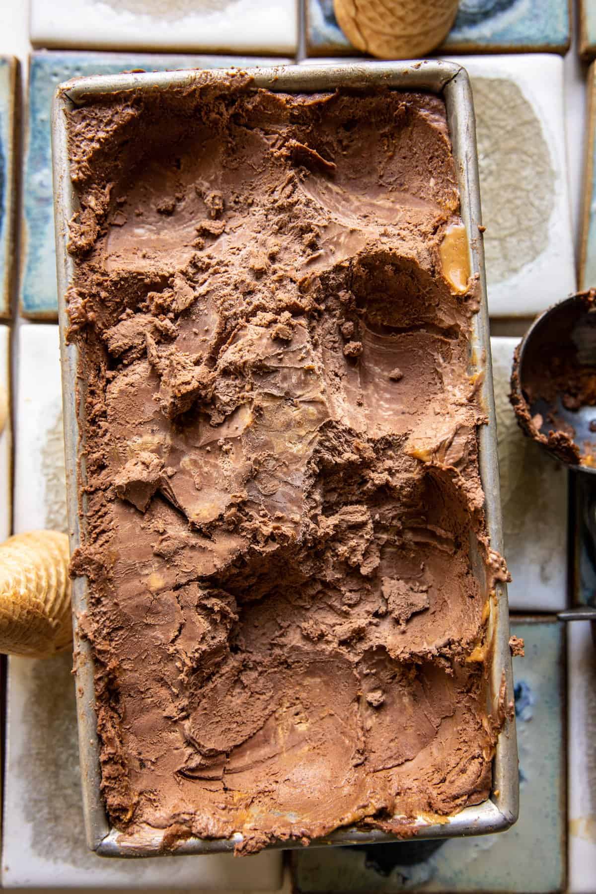No Churn Chocolate Peanut Butter Ice Cream | halfbakedharvest.com