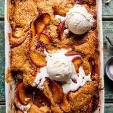 Old School Easy Brown Sugar Peach Cobbler | halfbakedharvest.com