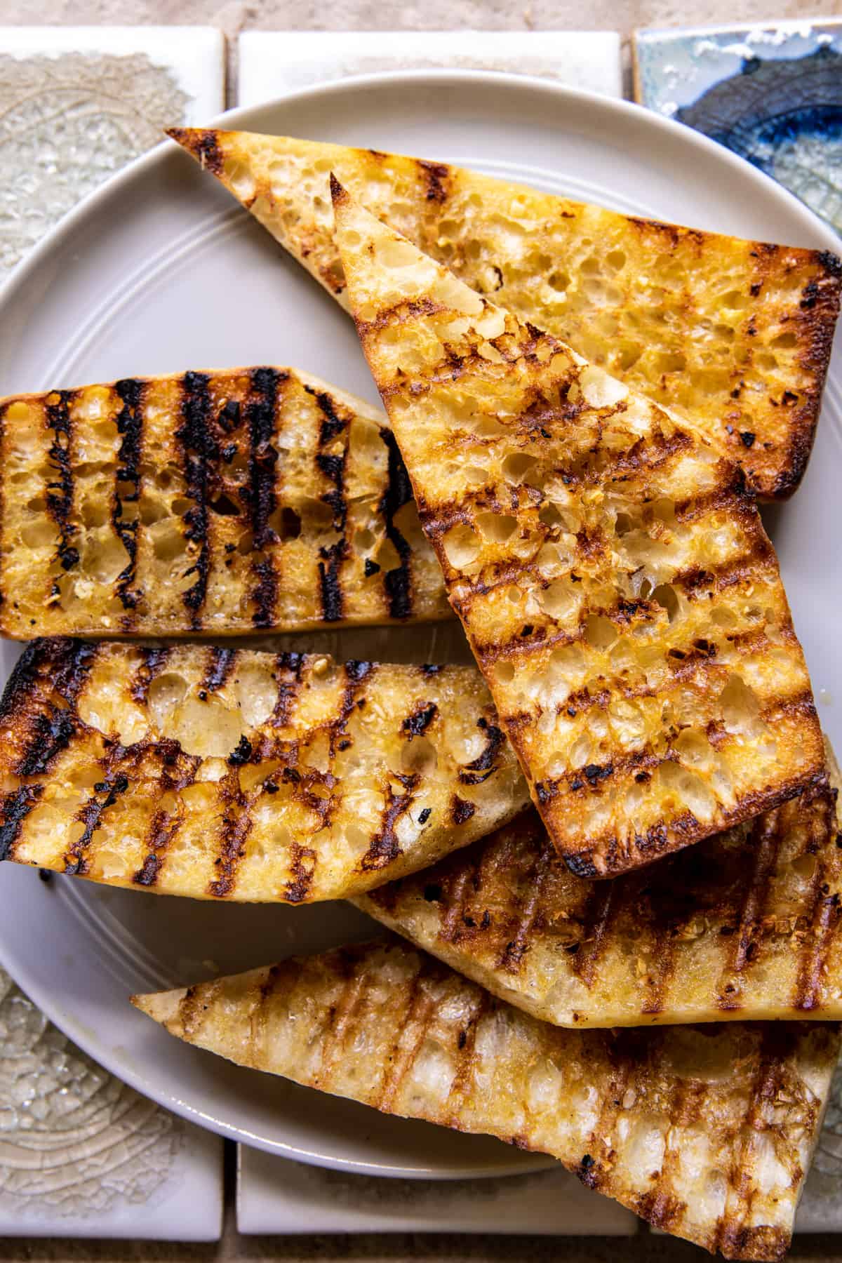 Tomato Peach Crostini with Hot Bacon Dressing | halfbakedharvest.com