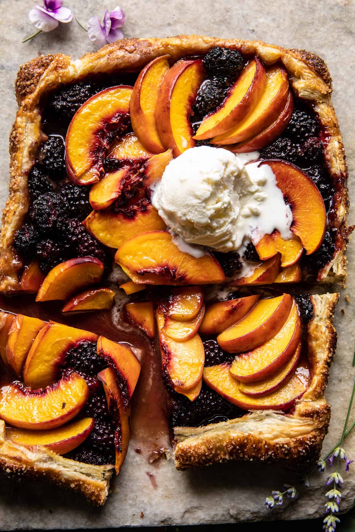 Blackberry Peach Galette | halfbakedharvest.com