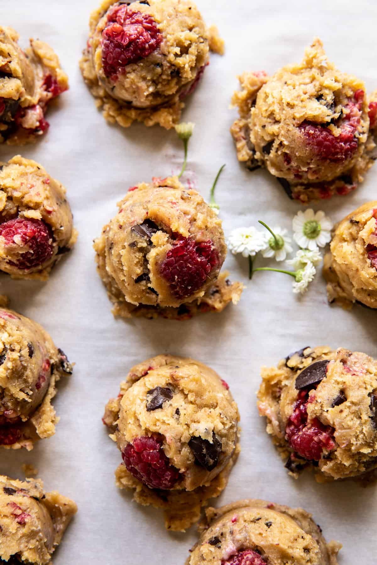 Brown Butter Raspberry Chocolate Chip Cookies | halfbakedharvest.com