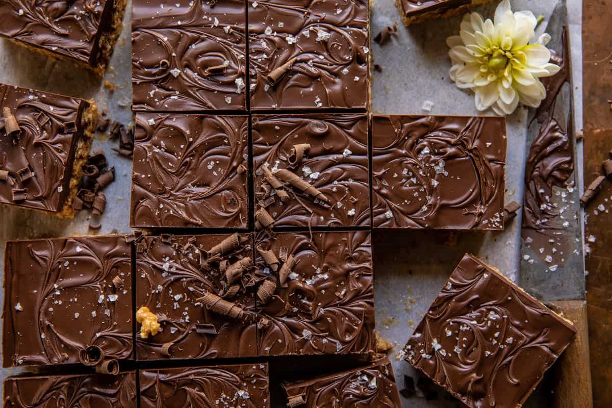 Chewy Chocolate Scotcheroos | halfbakdharvest.com