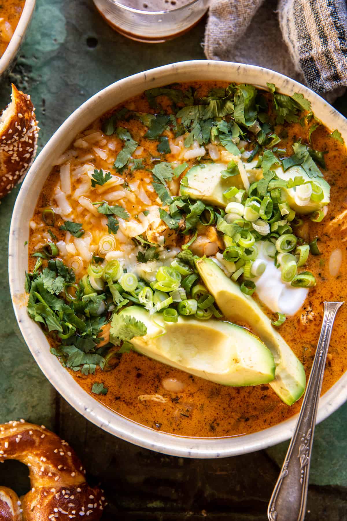 Spicy Buffalo White Chicken Chili | halfbakedharvest.com