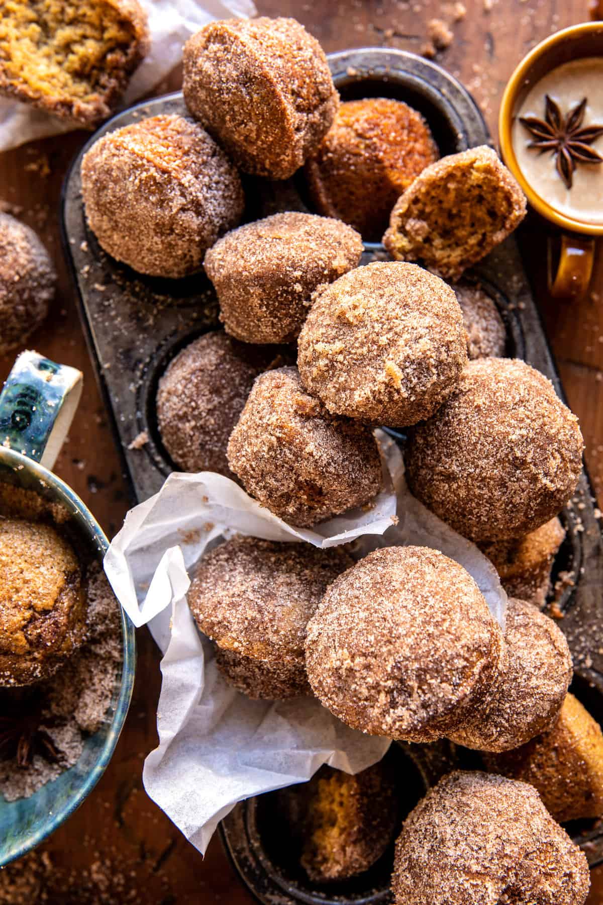 Baked Cinnamon Sugar Apple Cider Doughnut Holes | halfbakedharvest.com