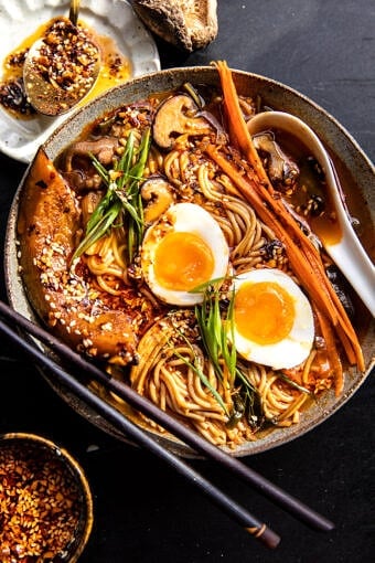 Better For You Chicken and Spinach Ramen | halfbakedharvest.com