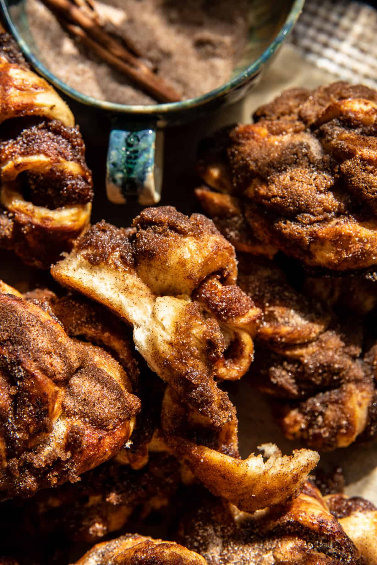 Cinnamon Crunch Apple Butter Soft Pretzel Knots | halfbakedharvest.com