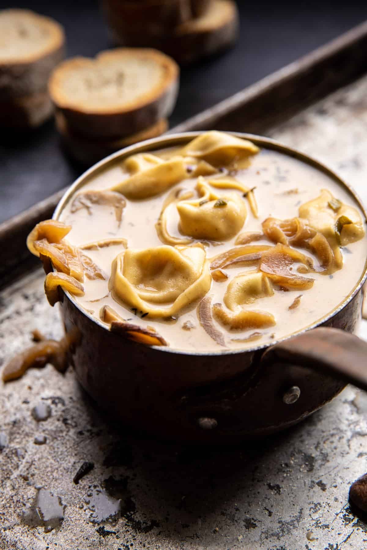 Creamy Tortellini French Onion Soup | halfbakedharvest.com