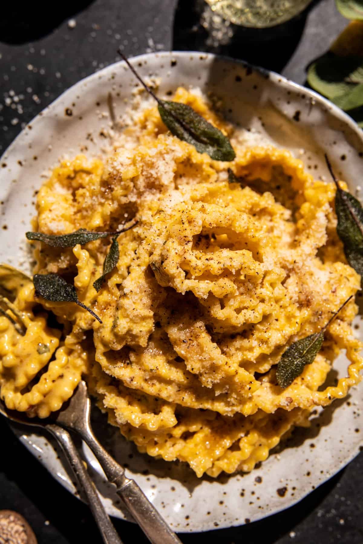 Sage Brown Butter Pumpkin Pasta Alfredo | halfbakedharvest.com