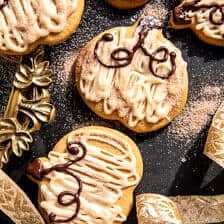 Soft Pumpkin Sugar Cookies with Cinnamon Brown Butter Frosting | halfbakedharvest.com