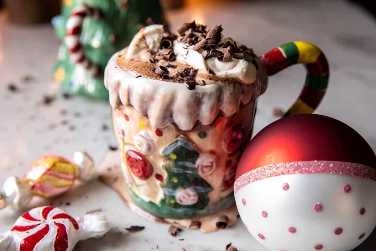 Asher's 5 Minute Vanilla Bean Hot Cocoa | halfbakedharves.com
