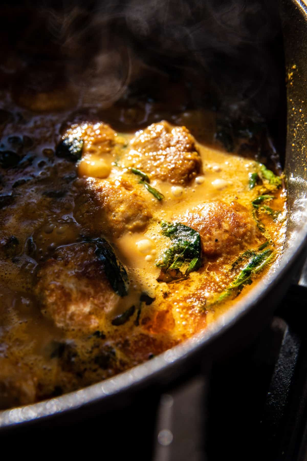 Coconut Curry Chicken Meatball Soup with Rice | halfbakedharvest.com