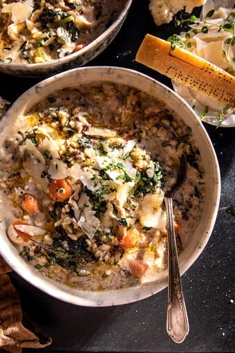 Cozy Wild Rice and Orzo Chicken Soup | halfbakedharvest.com
