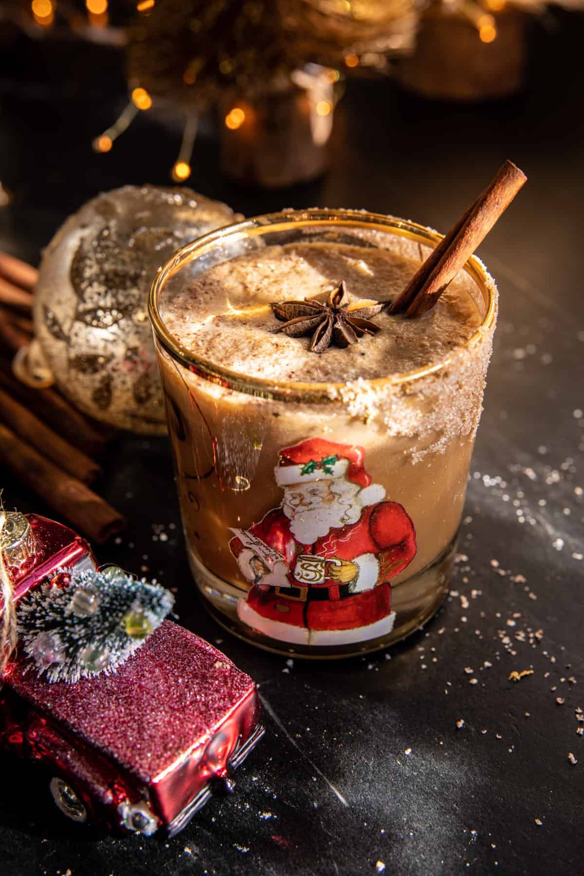 Christmas Vacation Dirty Chai Cocktail (with mocktail) | halfbakedharvest.com