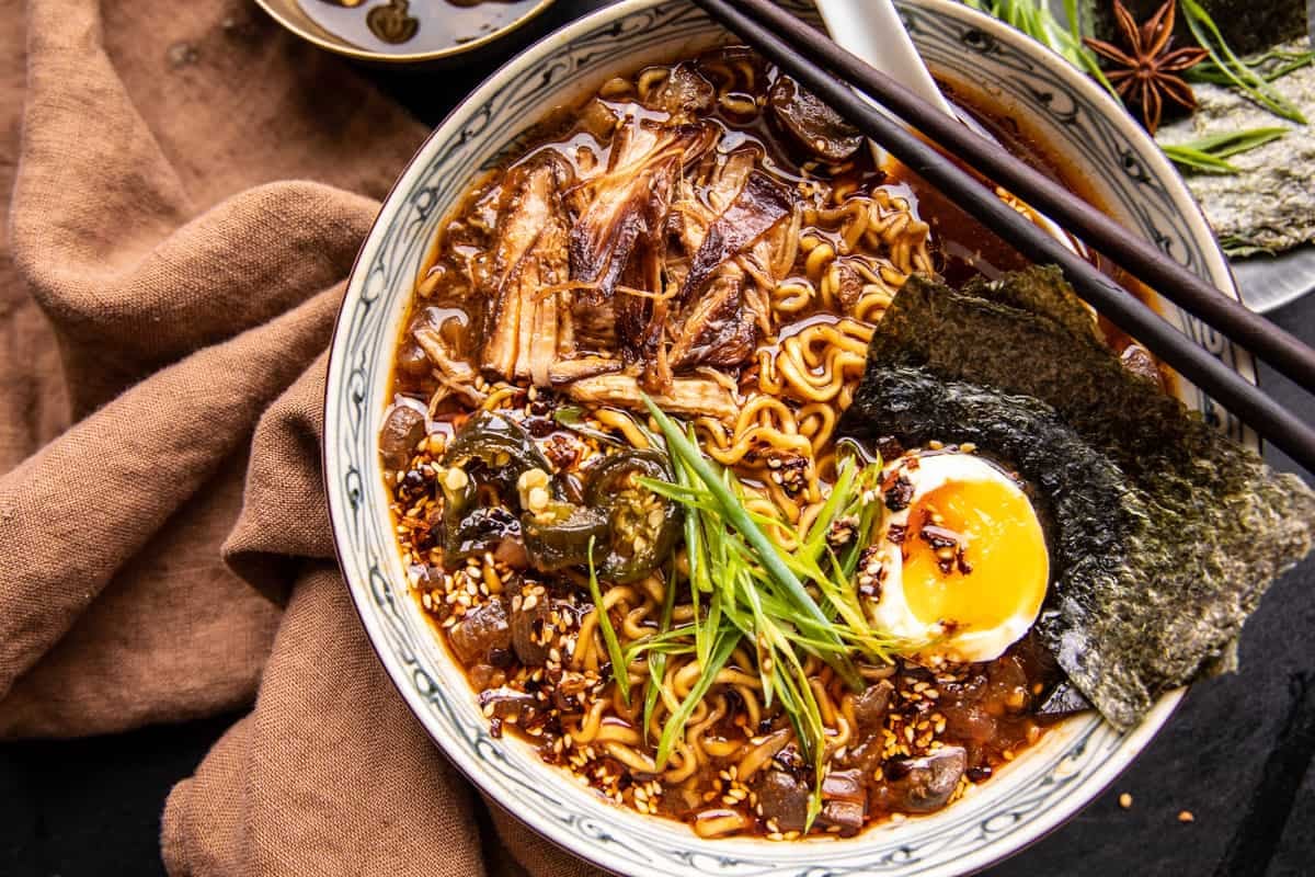 Crockpot Crispy Pork Ramen | halfbakedharvest.com