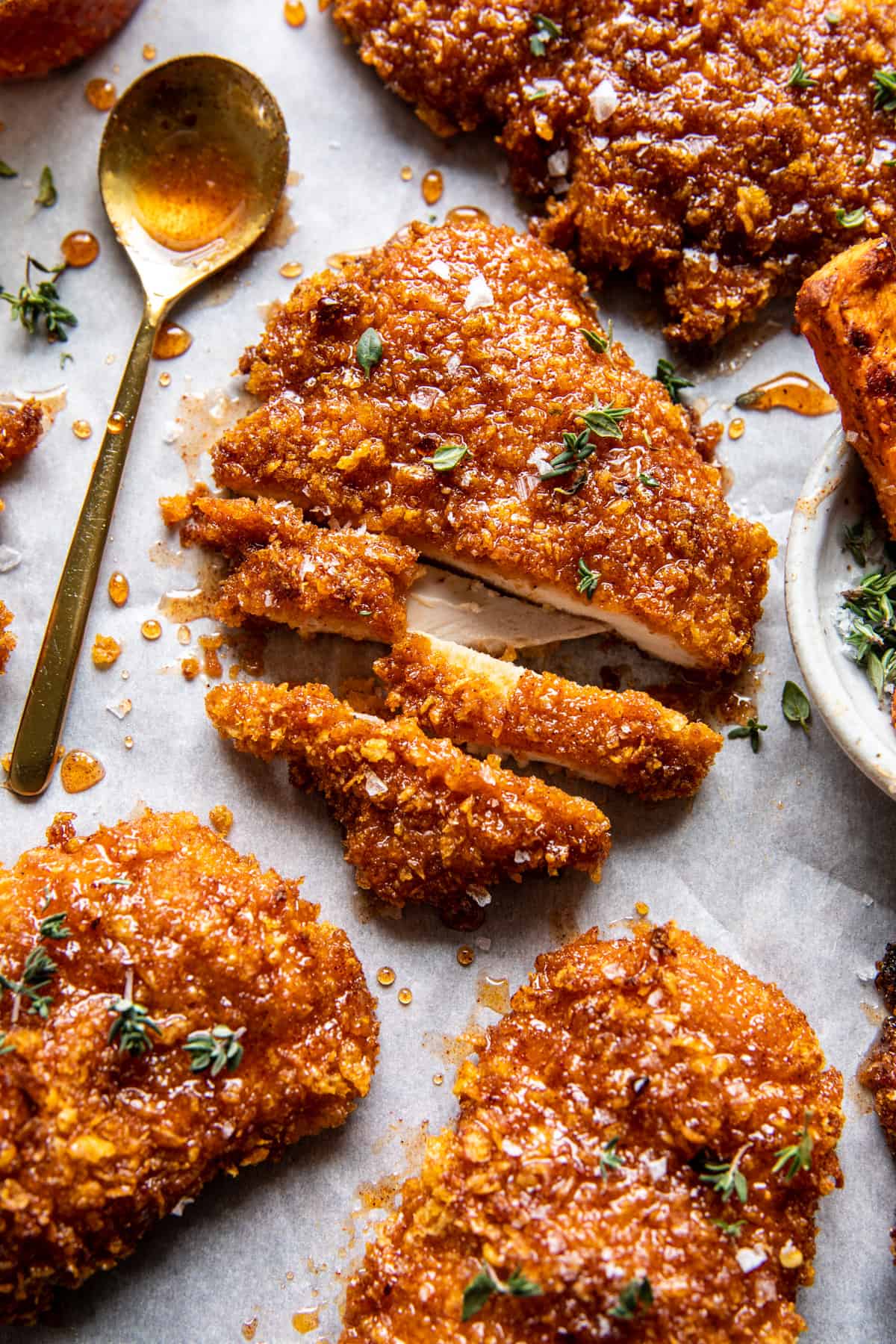 Baked Crunchy Hot Honey Chicken | halfbakedharvest.com