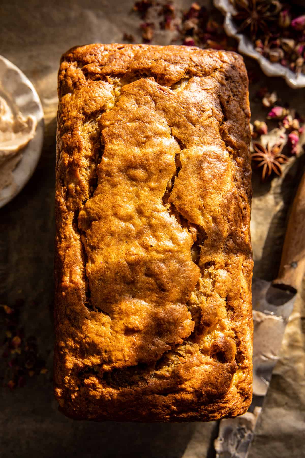 Maple Banana Bread with Cinnamon Spice Butter | halfbakedharvest.com