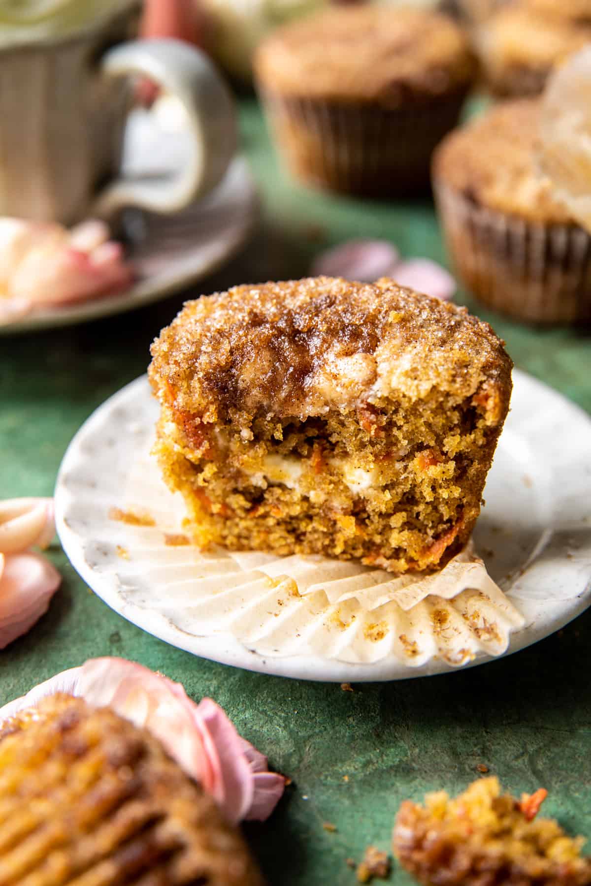 Cream Cheese Swirled Cinnamon Carrot Cake Muffins | halfbakedharvest.com