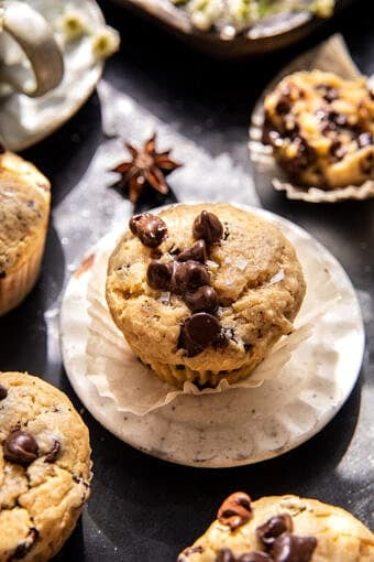 Bakery Style Chocolate Chip Muffins | halfbakedharvest.com