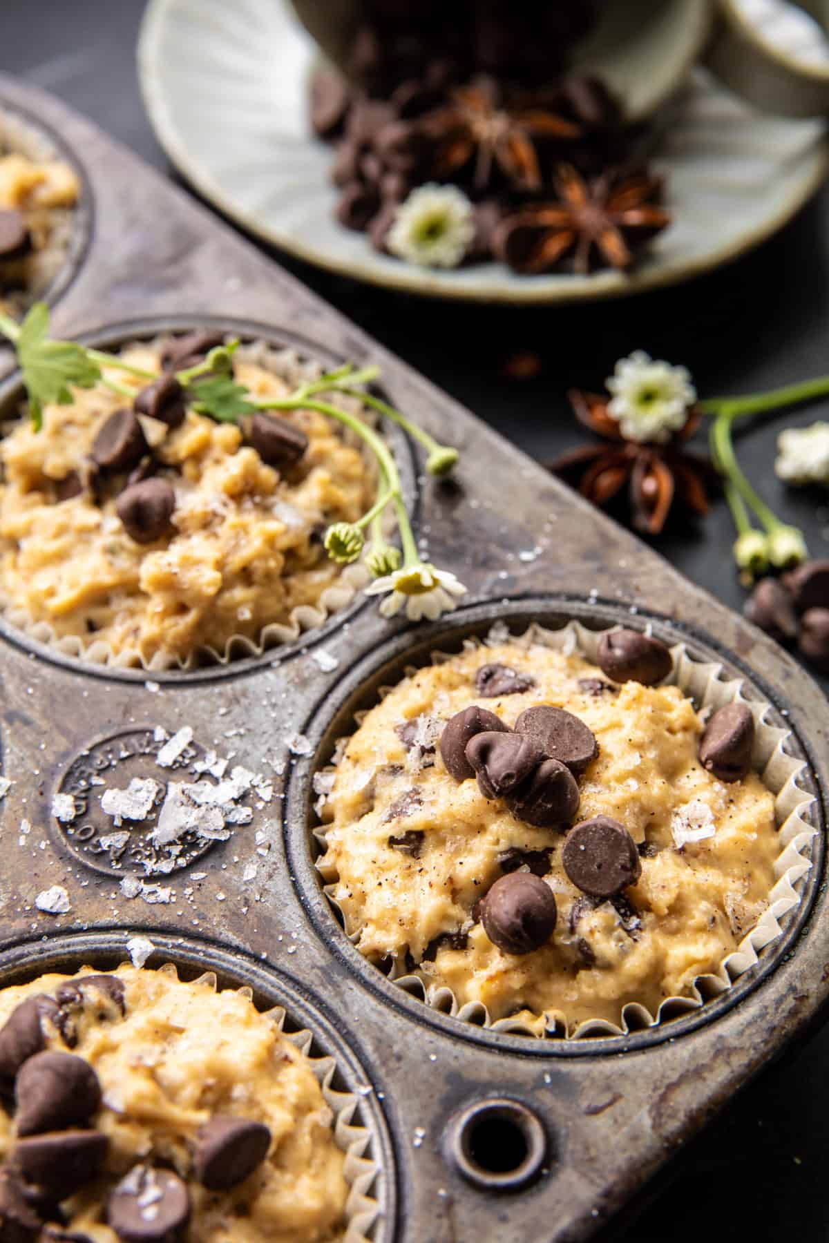 Bakery Style Chocolate Chip Muffins | halfbakedharvest.com