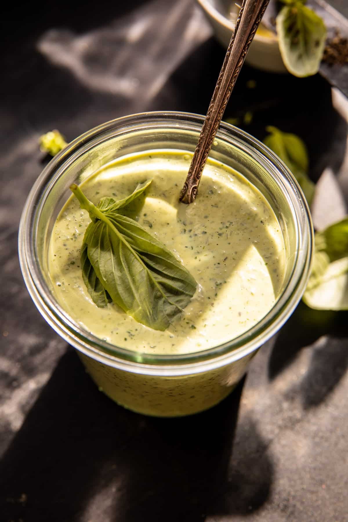 Black Pepper Chicken and Bacon Quesadillas with Avocado Basil Ranch | halfbakedharvest.com