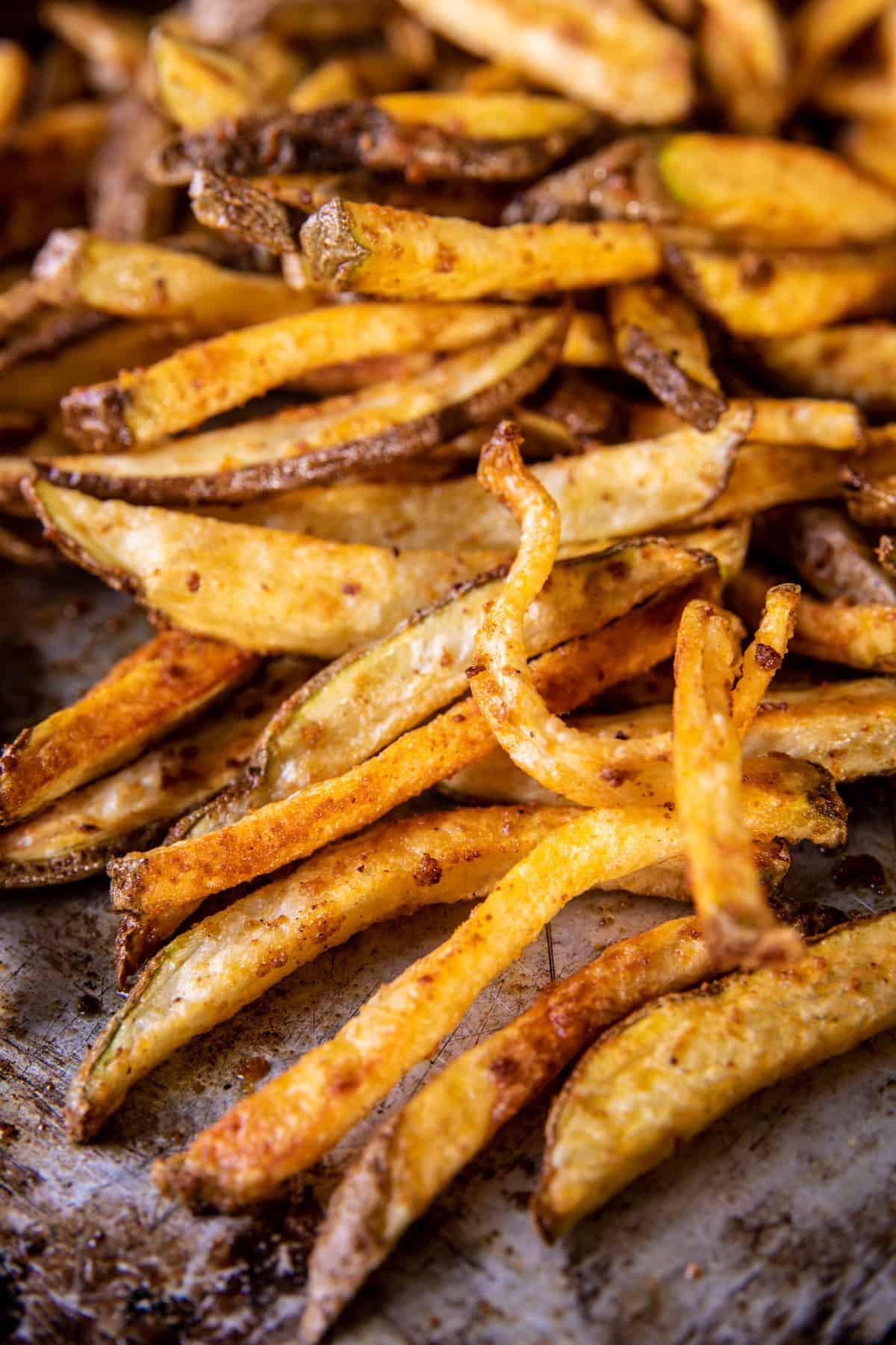 Garlic Parmesan French Fries Dressed in Caesar Dressing | halfbakedharvest.com