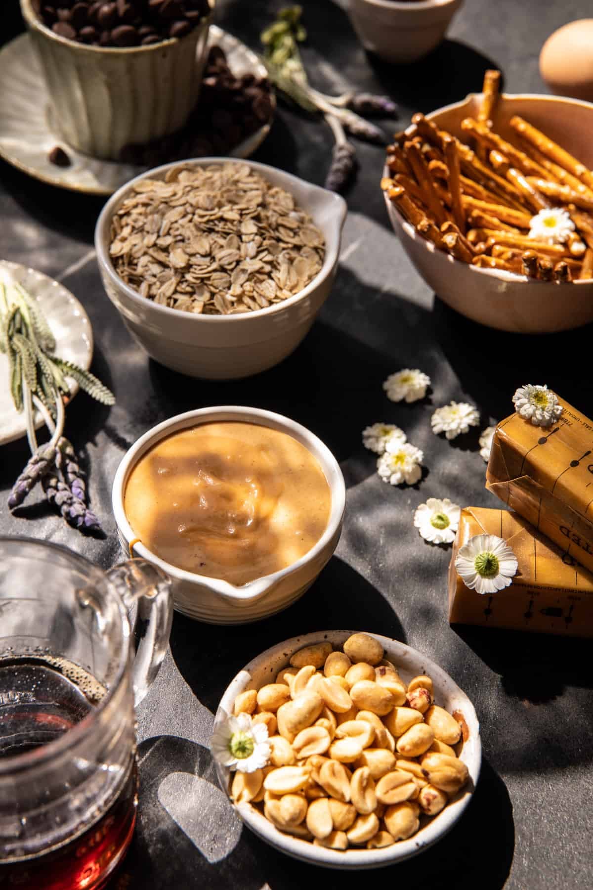 Wholesome Peanut Butter Pretzel Chocolate Chip Cookies | halfbakedharvest.com