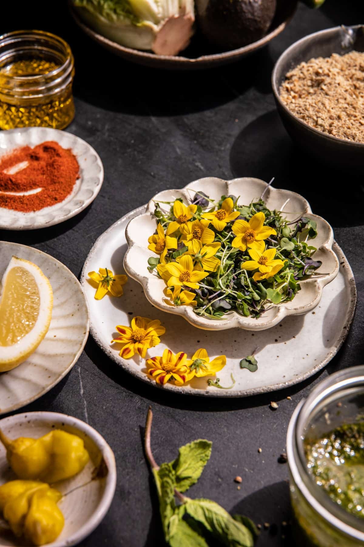 Black Pepper Pretzel Chicken And Avocado Bacon Salad halfbakedharvest.com