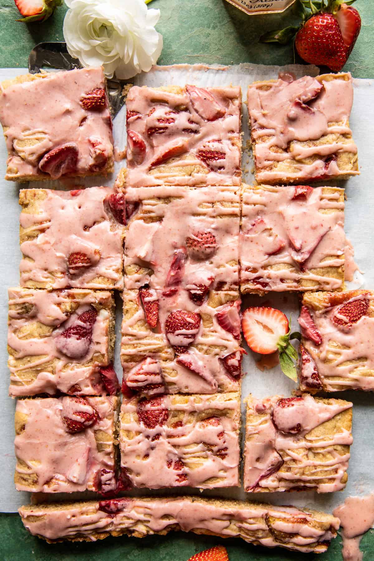 Strawberry White Chocolate Blondies | halfbakedharvest.com