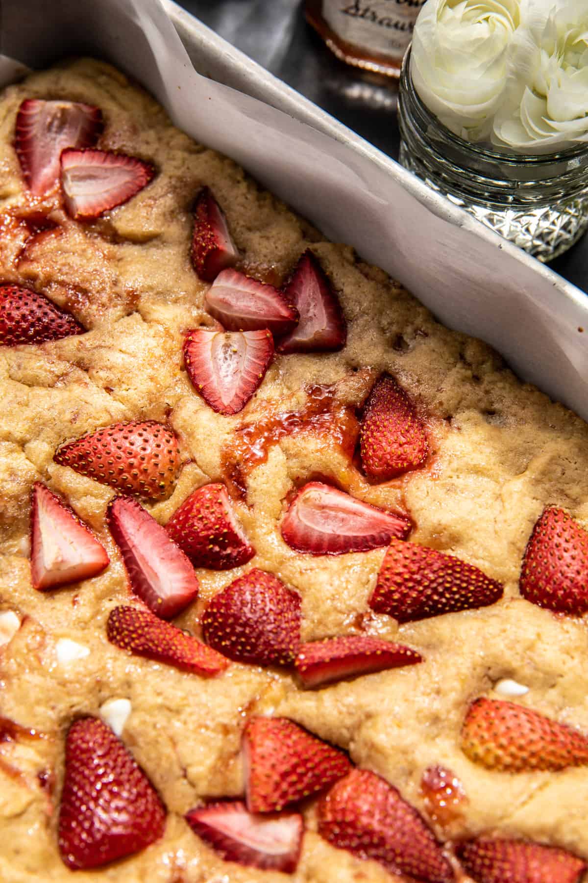 Strawberry White Chocolate Blondies | halfbakedharvest.com