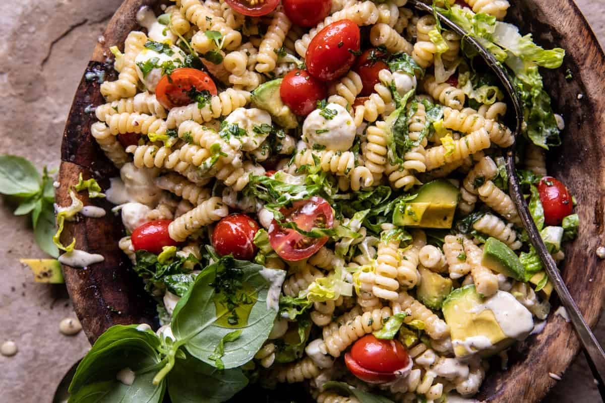 Caprese Caesar Pasta Salad | halfbakedharvest.com