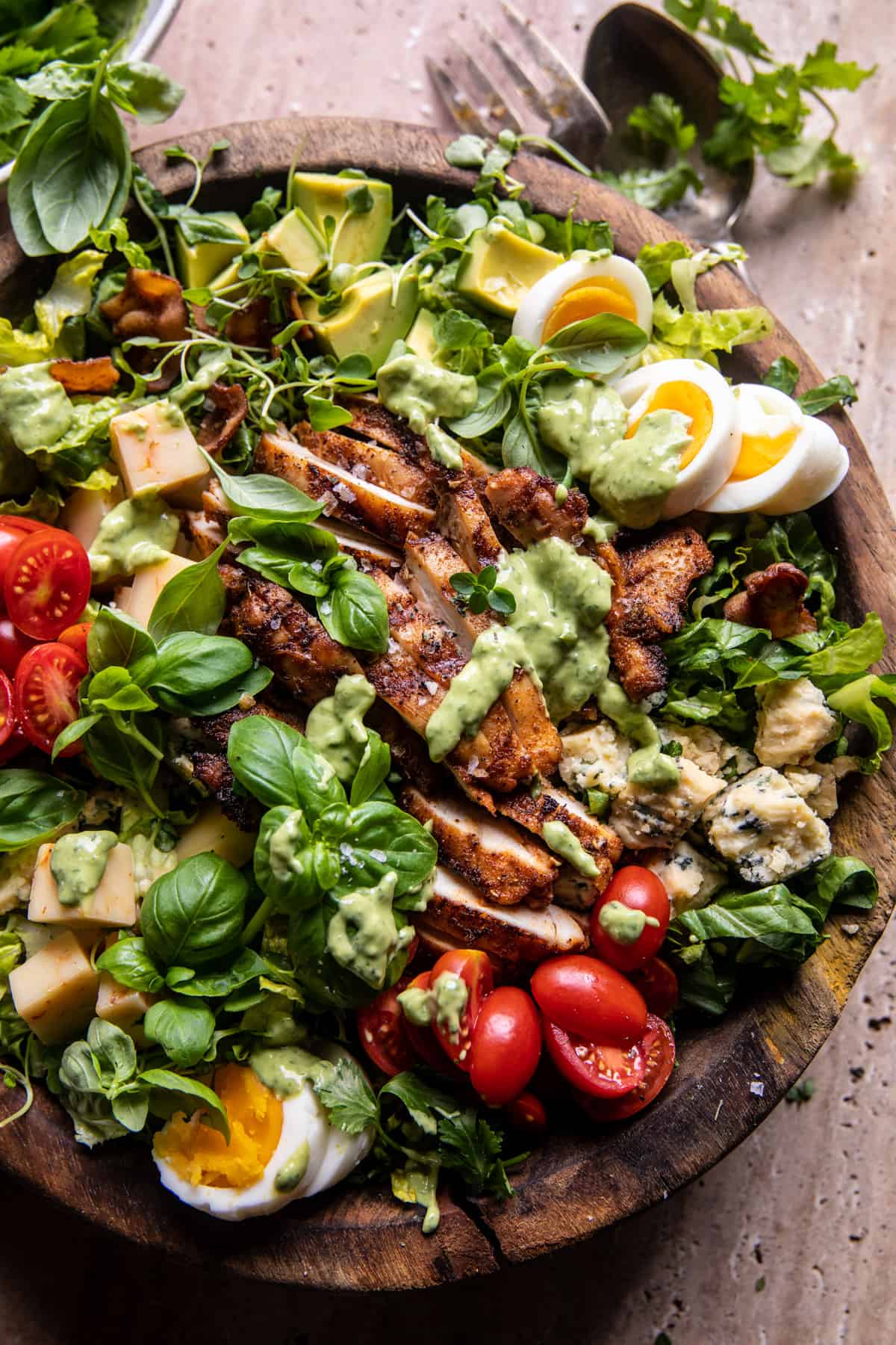 Chicken Cobb Salad with Avocado Ranch | halfbakedharvest.com
