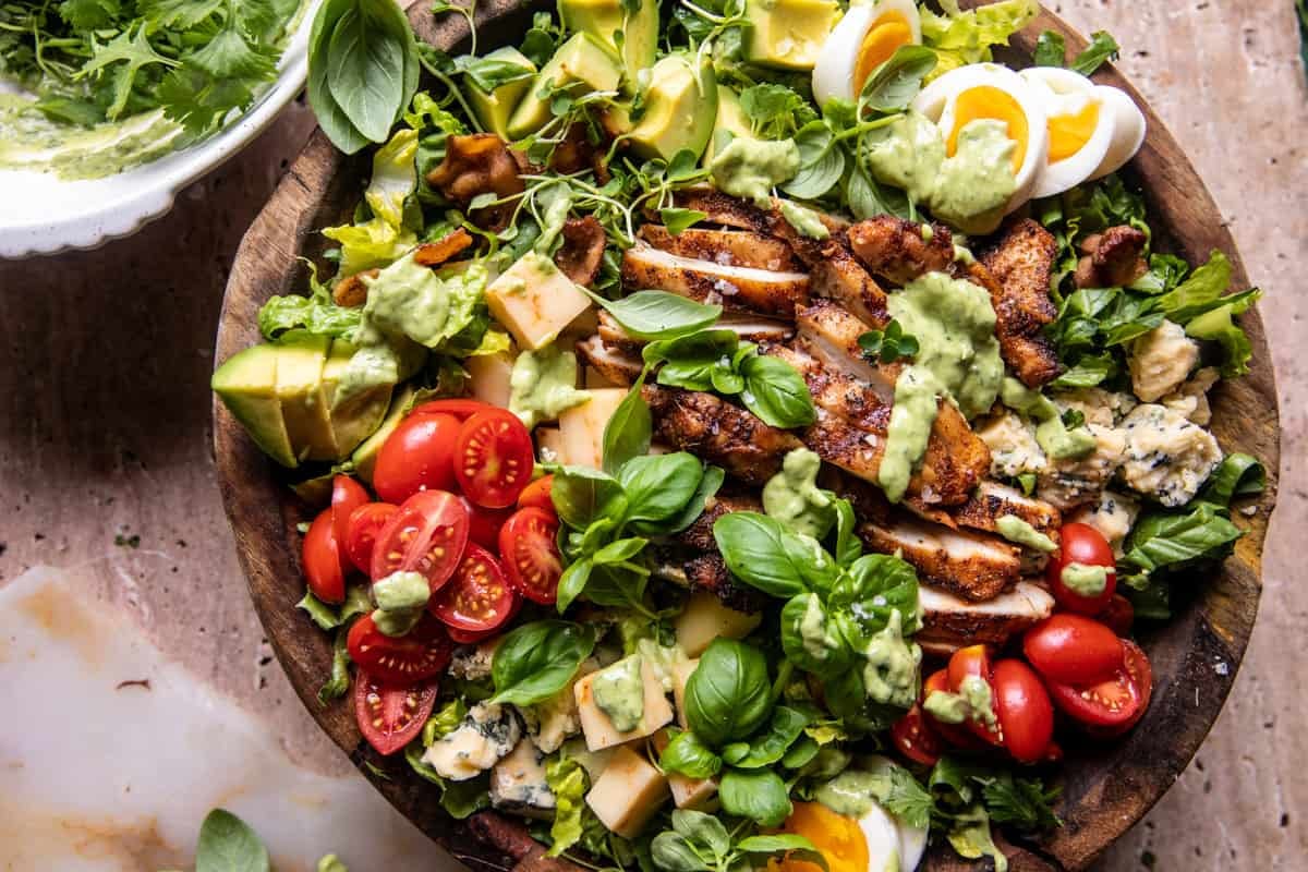 Chicken Cobb Salad with Avocado Ranch | halfbakedharvest.com