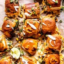 Pull Apart Street Corn Dip Sliders | halfbakedharvest.com